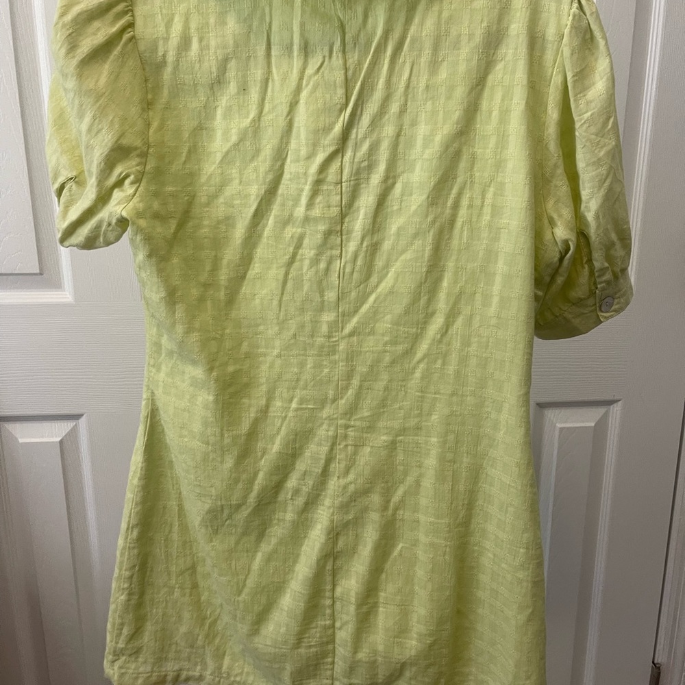NWT, lime green mini dress, petite